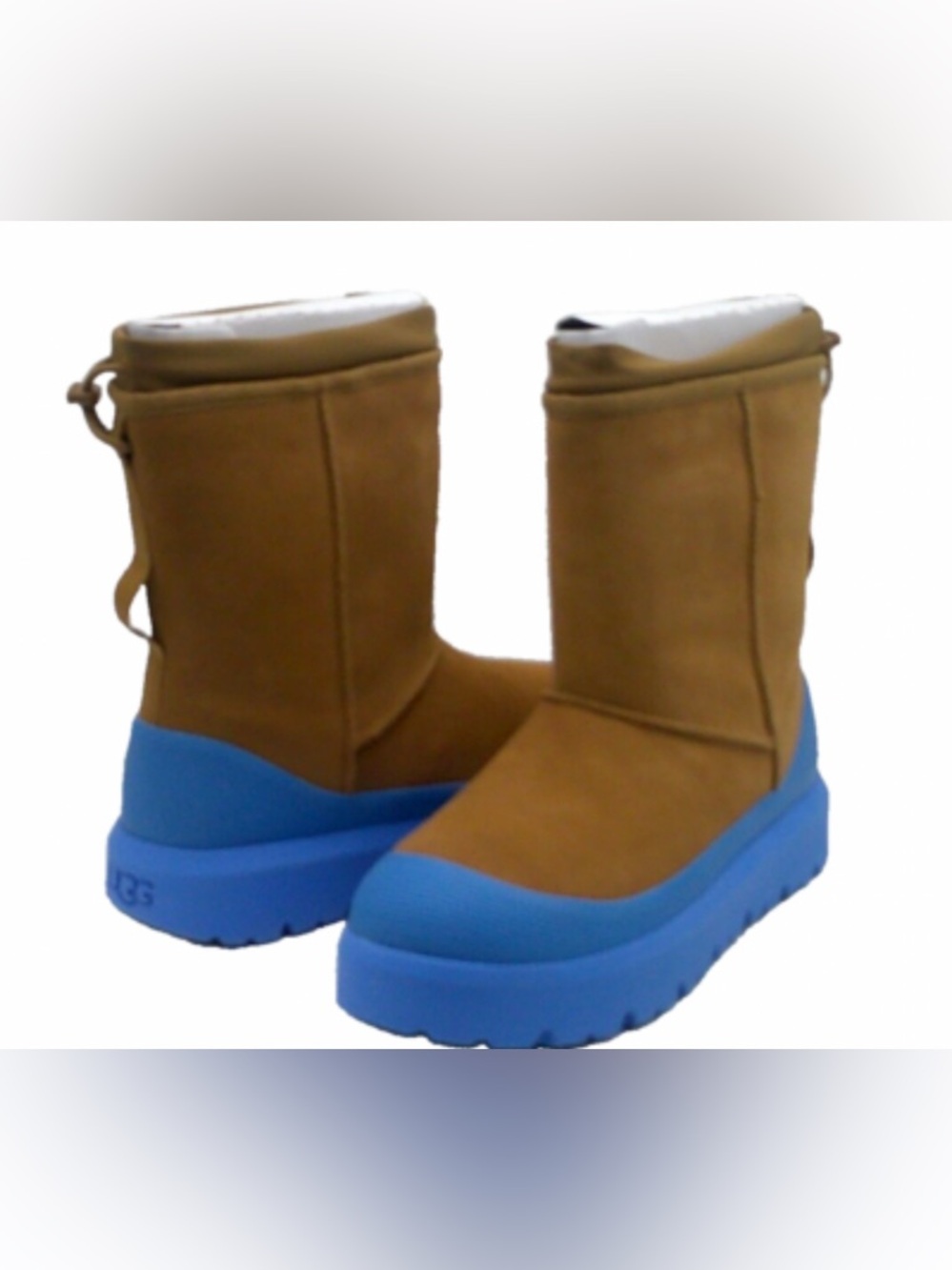 NWOT UGG CLASSIC SHORT WEATHER HYBRID ALL GENDER CHESNUT/SKY
